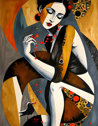 La voleuse de bijoux by Natalia Kuruch, Painting for Sale on Select