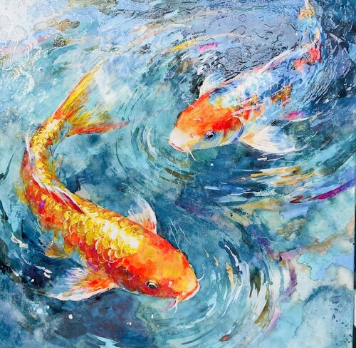 Water Dance von Natalia Kuruch, Malerei kaufen auf Select