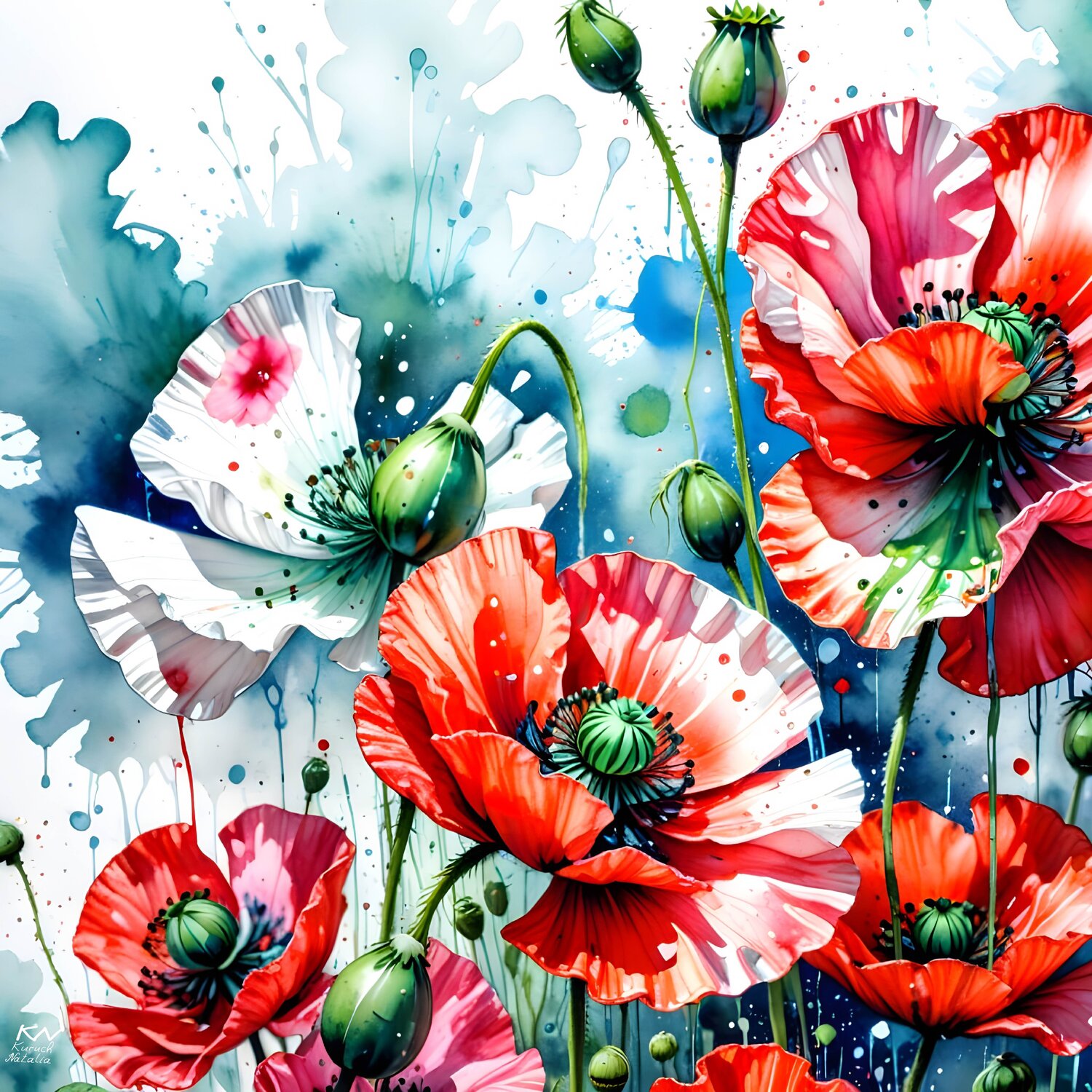 Time To Bloom Natalia Kuruch Original painting for sale