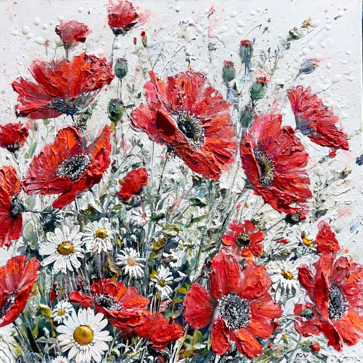 Hot Flowers Natalia Kuruch Original painting for sale