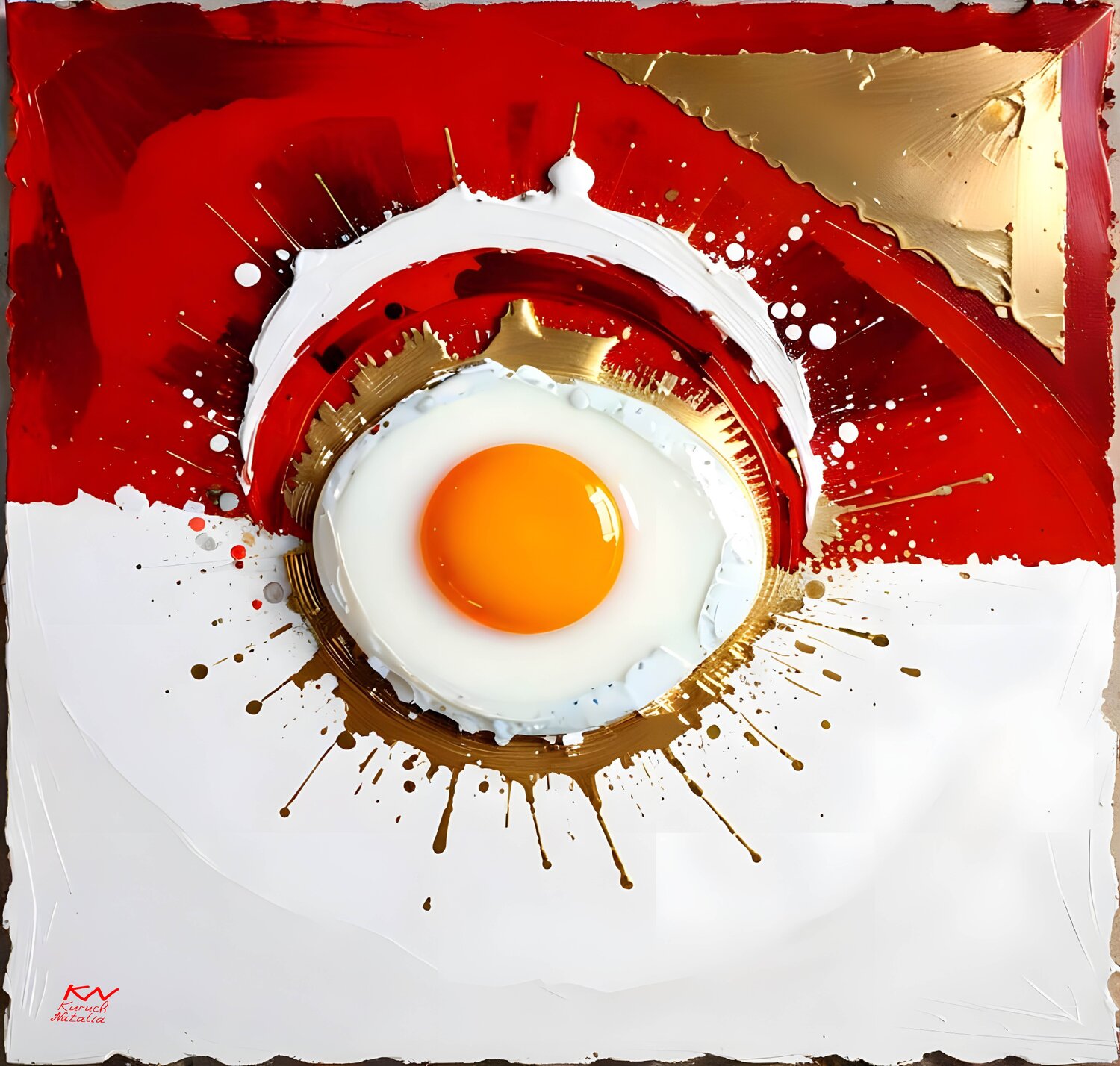 Confetti Egg Natalia Kuruch Original painting for sale