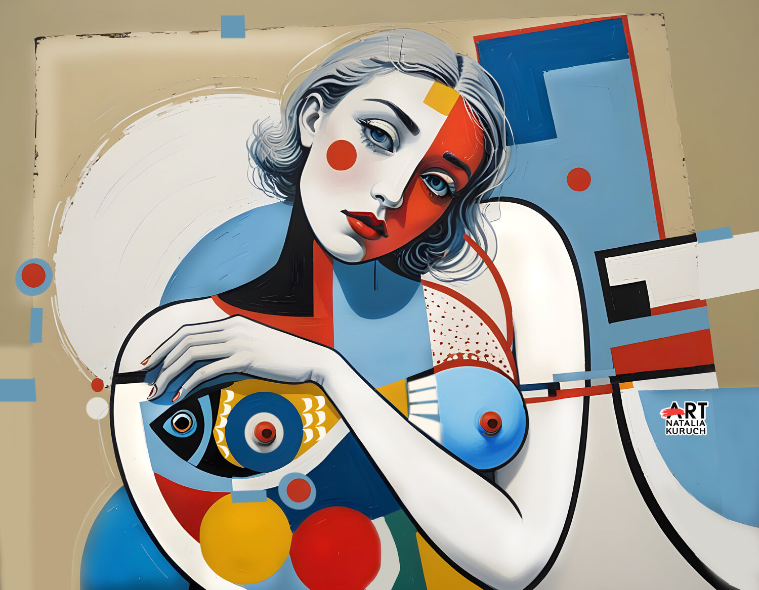 What fish is Lola? Natalia Kuruch Original painting for sale