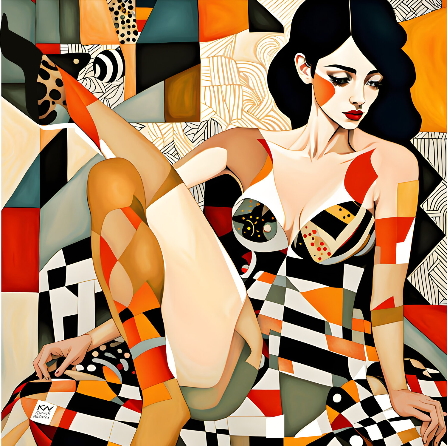 Let'S Go Out Tonight Natalia Kuruch Original painting for sale