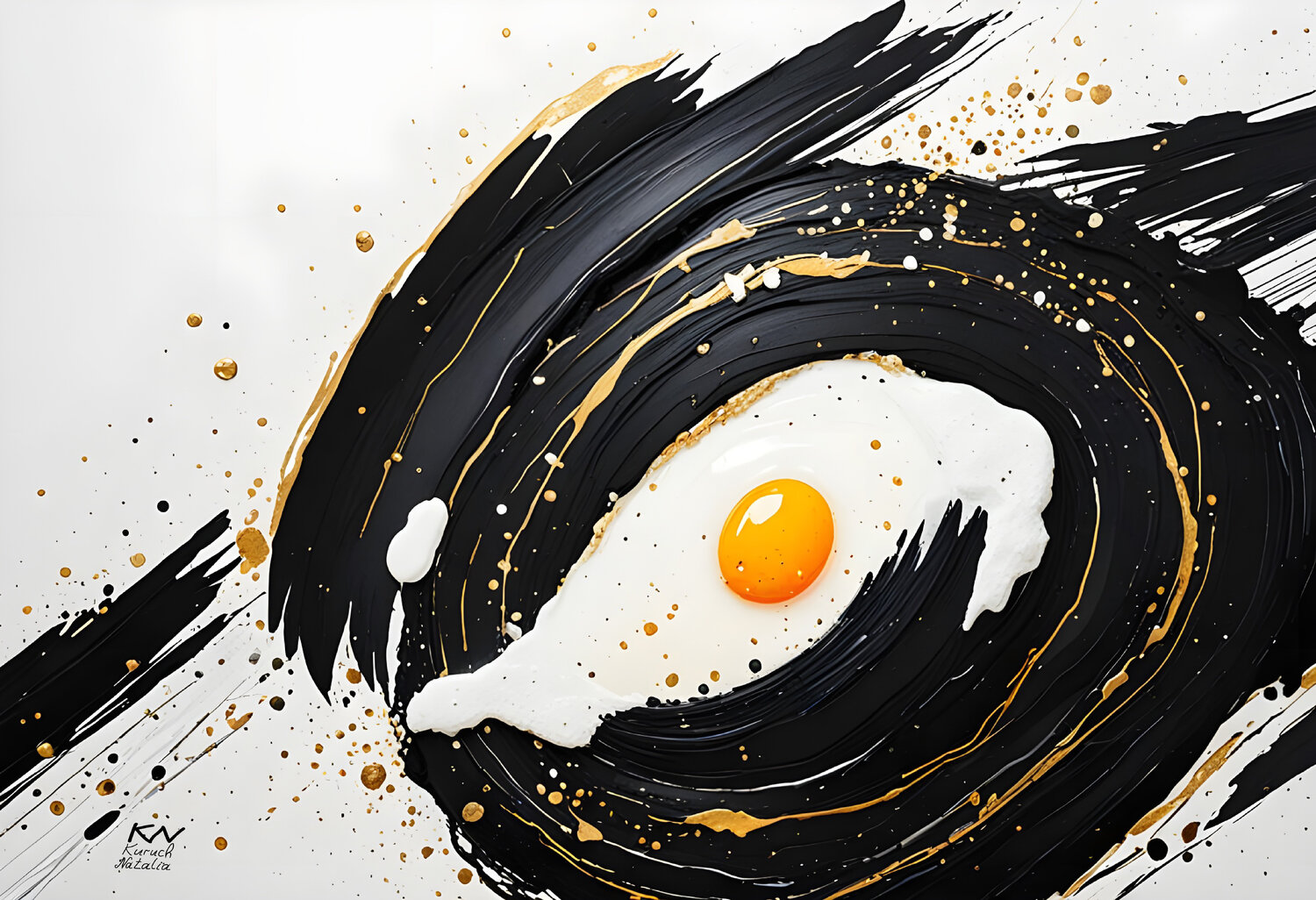 Zen Egg Natalia Kuruch Original painting for sale