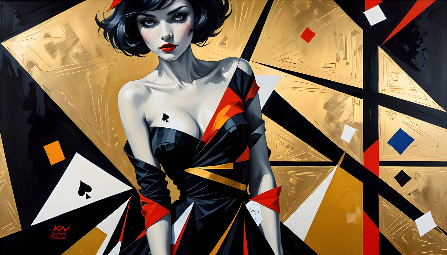 Femme Fatale Natalia Kuruch Original painting for sale