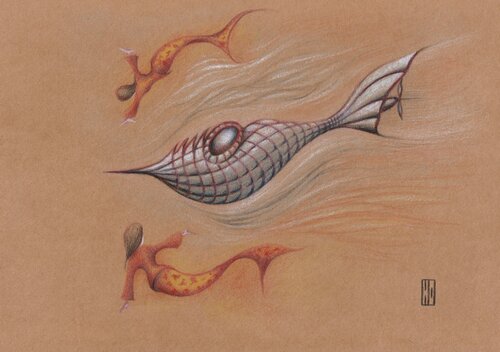 Nul ne résiste à leurs chants d'amour by Hubert Ollivier, Drawing for Sale on Select