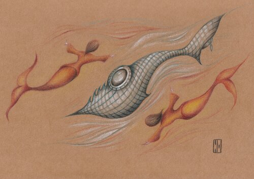 Même si les sirènes n'existent pas by Hubert Ollivier, Drawing for Sale on Select