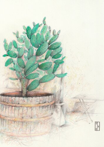 Tarente by Hubert Ollivier, Drawing for Sale on Select