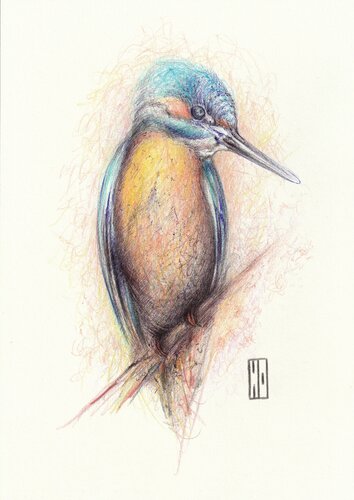 La cabane du pêcheur by Hubert Ollivier, Drawing for Sale on Select