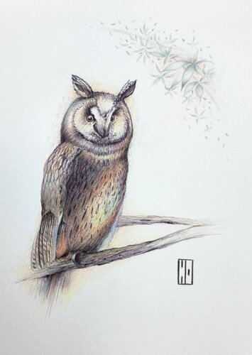 En veille by Hubert Ollivier, Drawing for Sale on Select