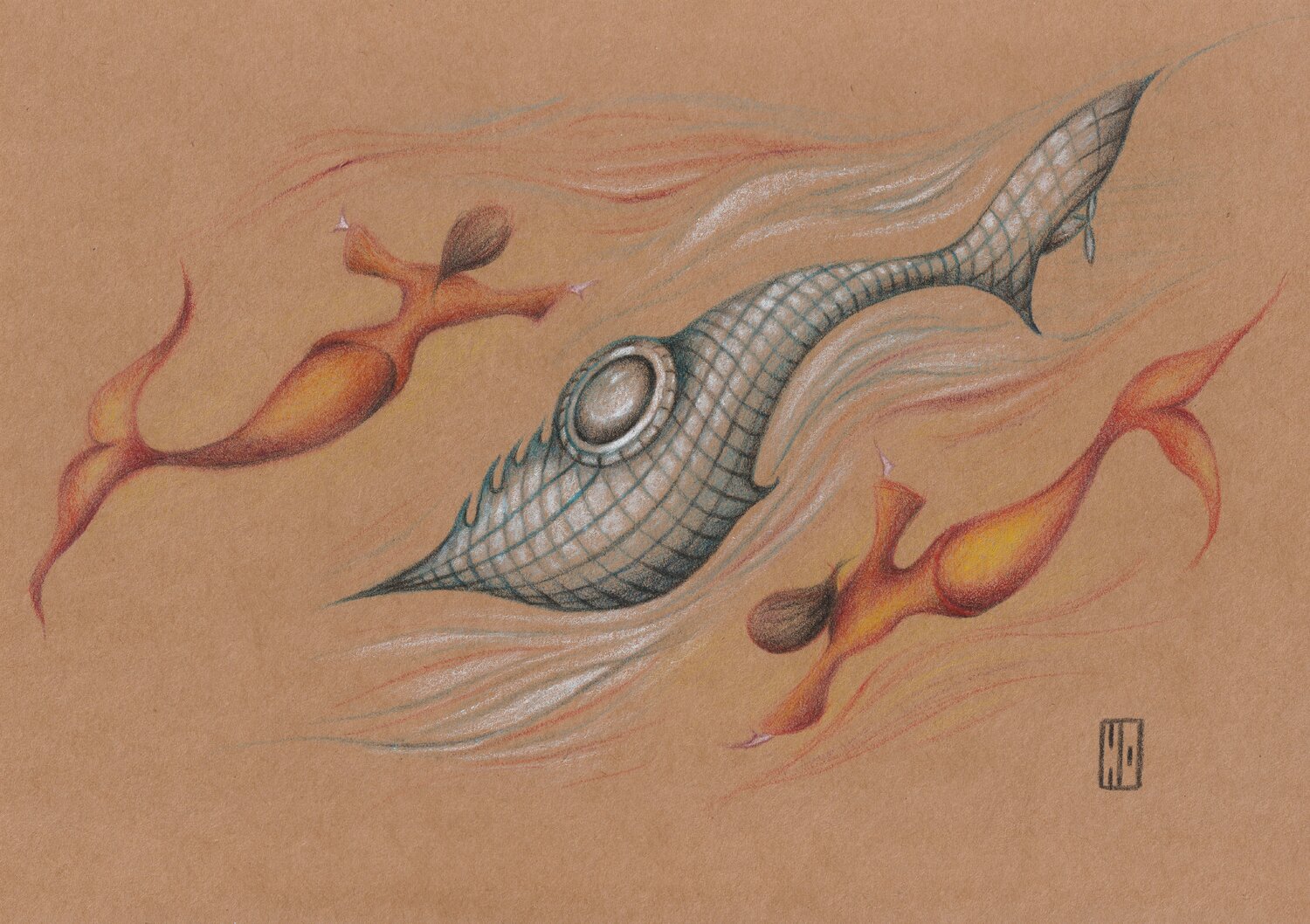Même si les sirènes n'existent pas Hubert Ollivier Drawing for sale