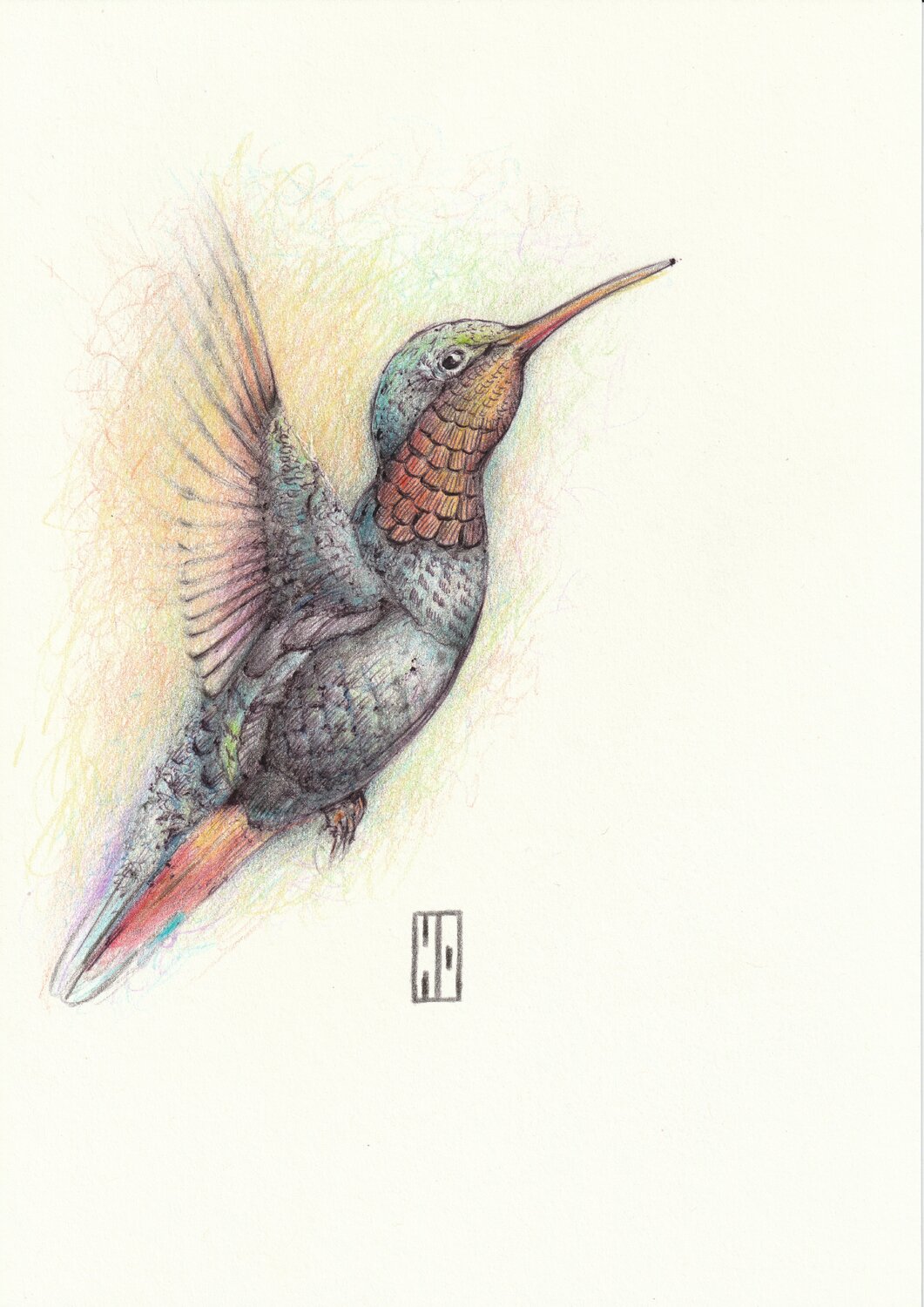 De branches en branches Hubert Ollivier Drawing for sale