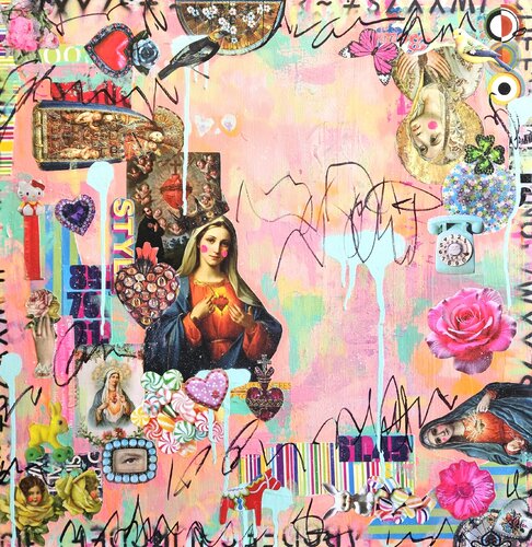 Mary Queen of Hearts by Lorette C. Luzajic, Painting for Sale on Select
