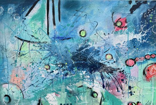 INTO THE DEEP BLUE by Alexandra Machmar, Painting for Sale on Select
