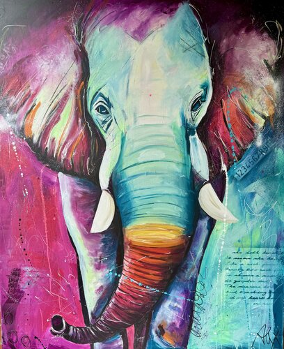GAJAH by Alexandra Machmar, Painting for Sale on Select