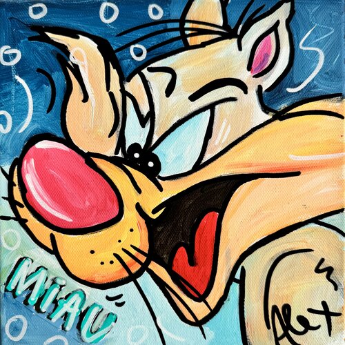 MIAU ! by Alexandra Machmar, Painting for Sale on Select