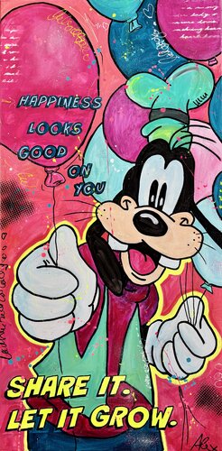 HAPPINESS LOOKS GOOD ON YOU by Alexandra Machmar, Painting for Sale on Select