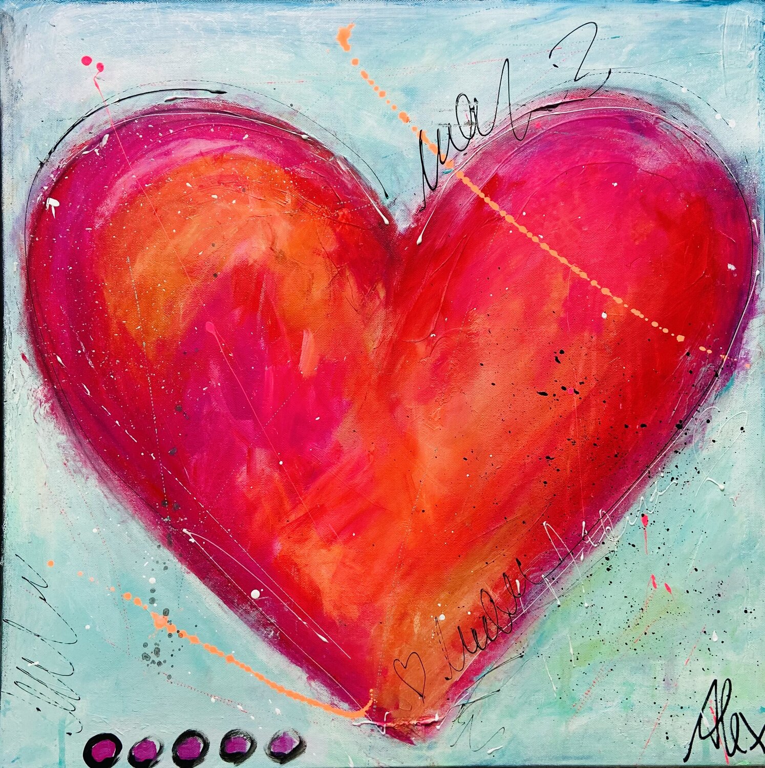 HEARTBEAT Alexandra Machmar Original painting for sale