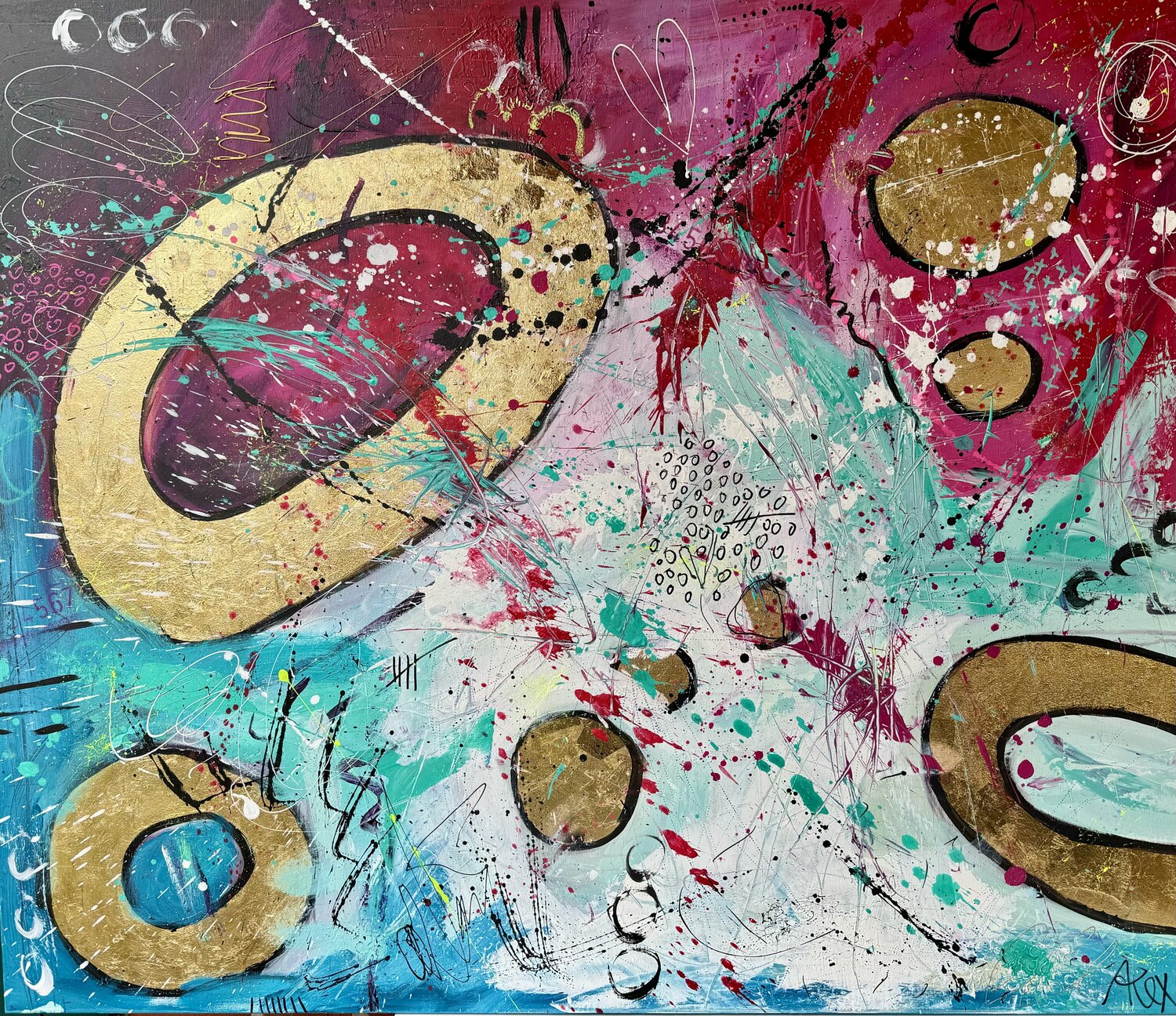 THE REAL THINGS ARE INVISIBLE Alexandra Machmar Original painting for sale