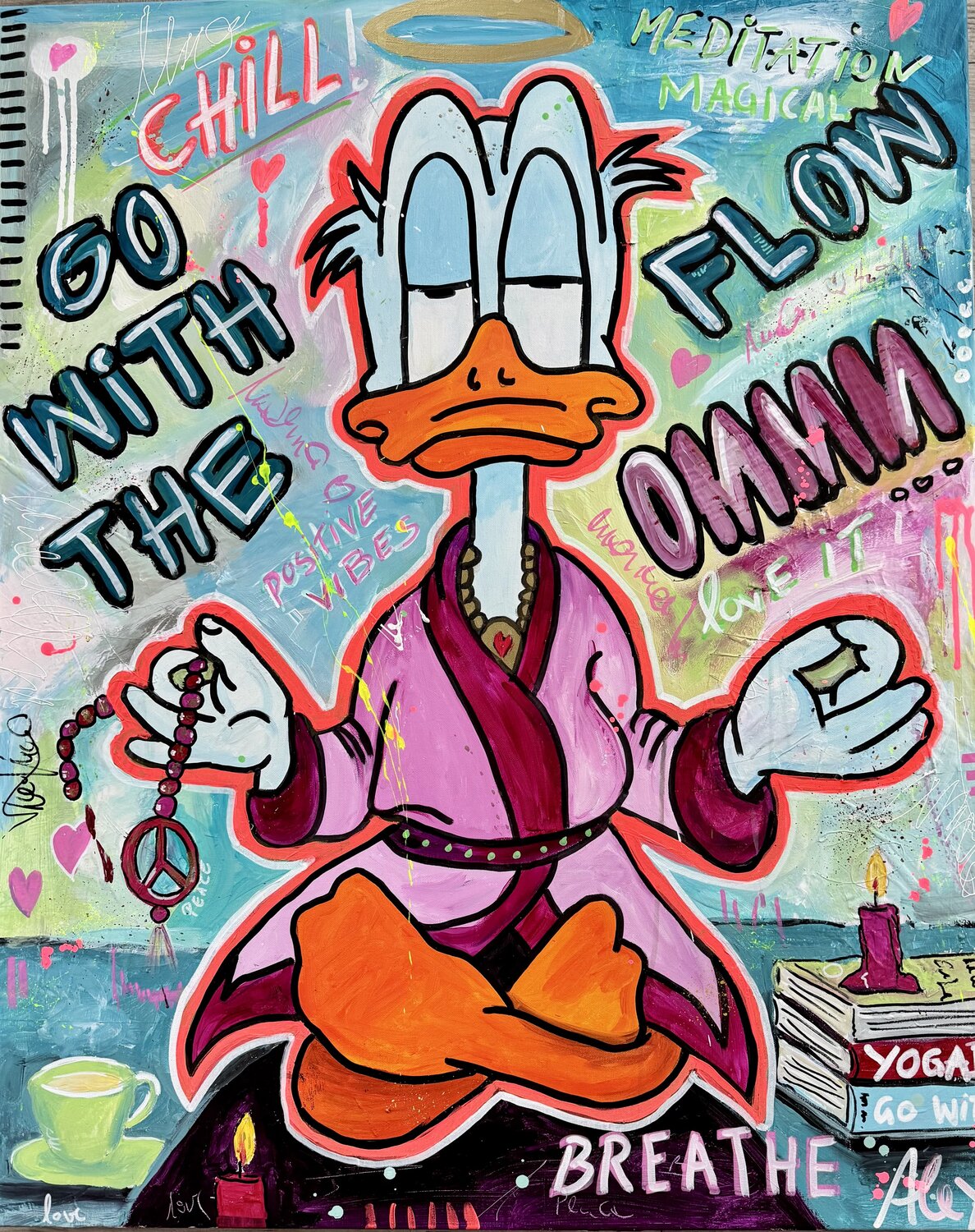 GO WITH THE FLOW Alexandra Machmar Original painting for sale