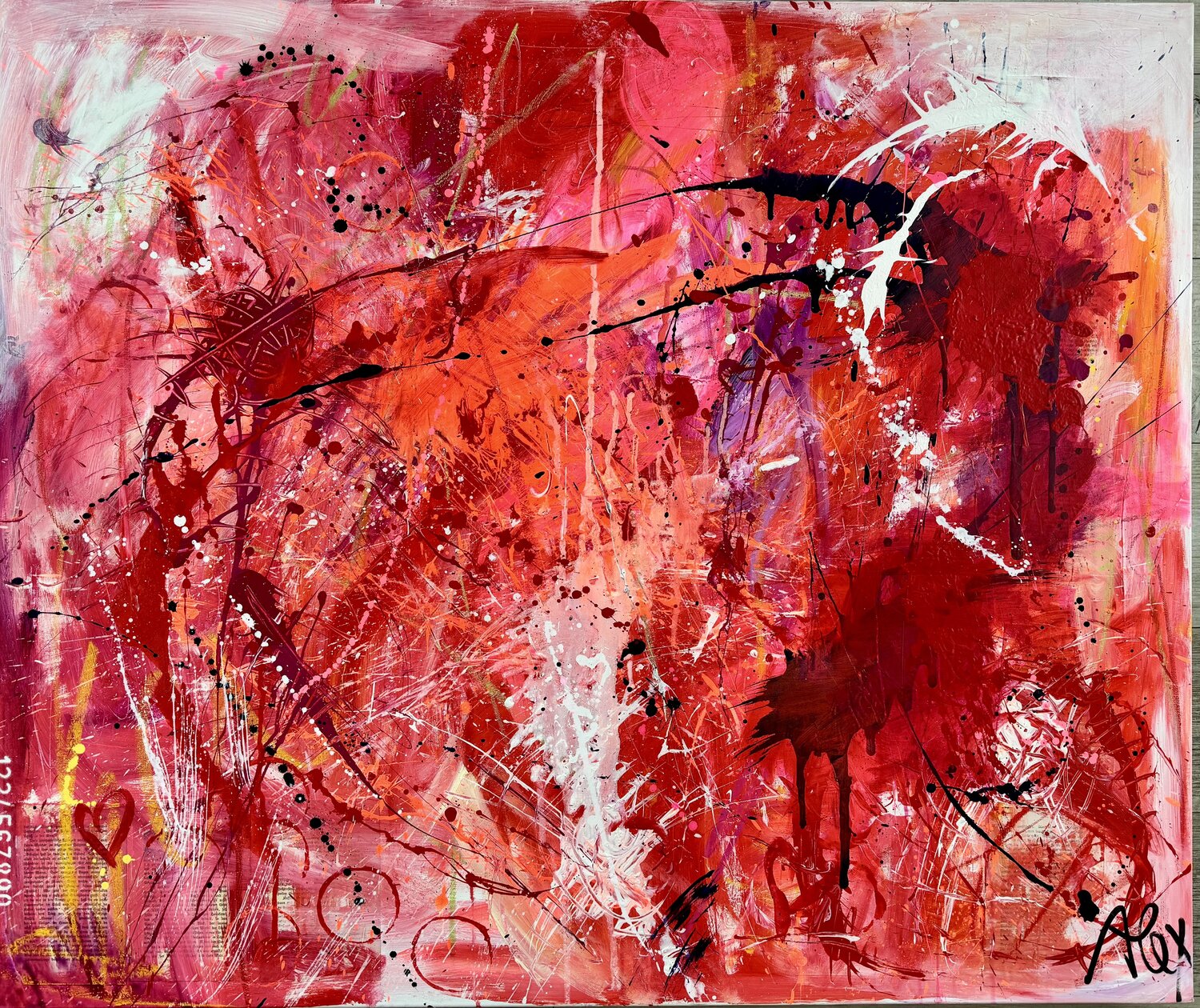 FEEL MY FIRE BURNING Alexandra Machmar Original painting for sale