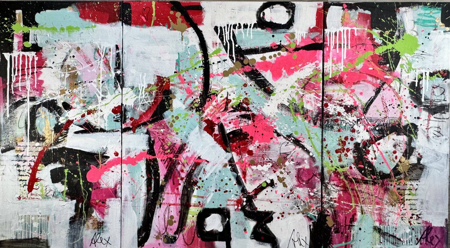 Triptychon - THE BEAUTY OF SOUL Alexandra Machmar Original painting for sale