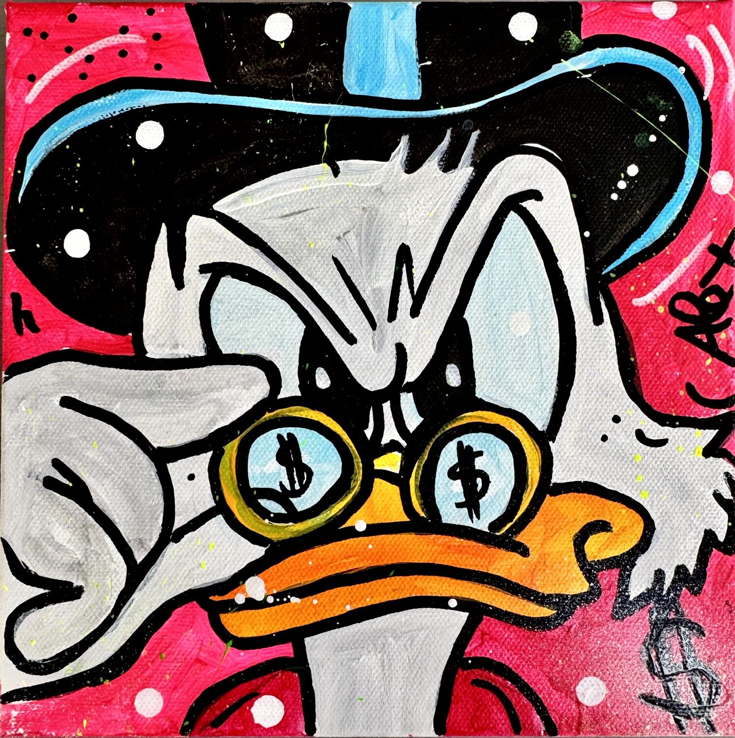 MONEY MAKES THE WORLD GO ROUND Alexandra Machmar Original painting for sale