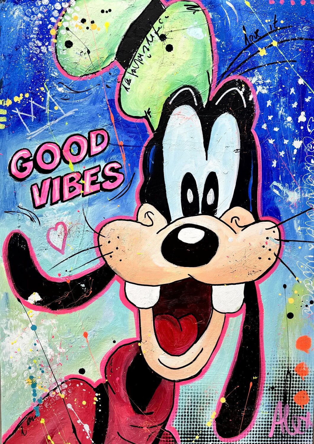 GOOD VIBES Alexandra Machmar Original painting for sale