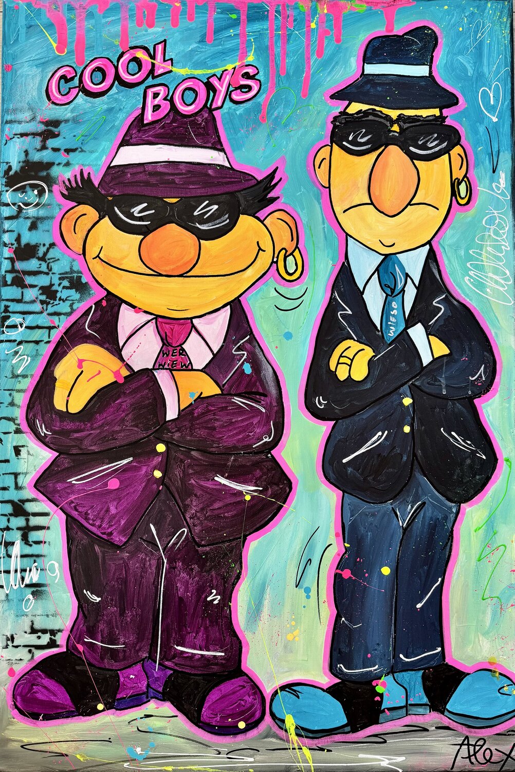 COOL BOYS Alexandra Machmar Original painting for sale