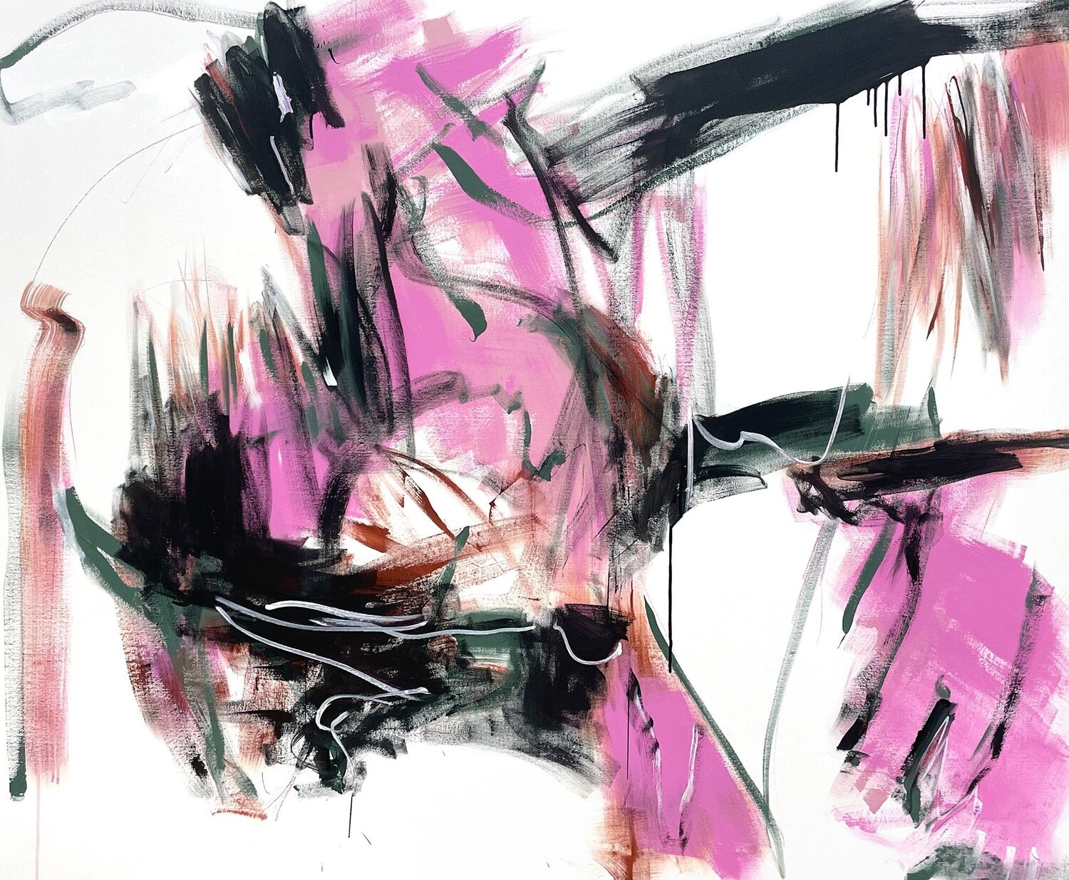 Punch'n Pink Cheryl Harrison Original painting for sale