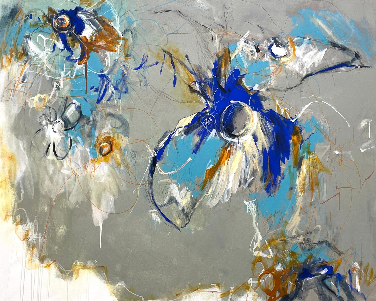 Floral Degrees Cheryl Harrison Original painting for sale