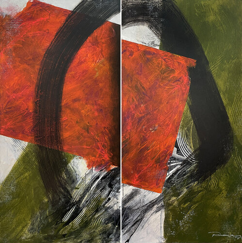Shifting Irony - Diptych by Peisy Ting, Painting for Sale on Select