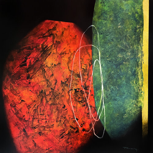 Ember and Emerald by Peisy Ting, Painting for Sale on Select