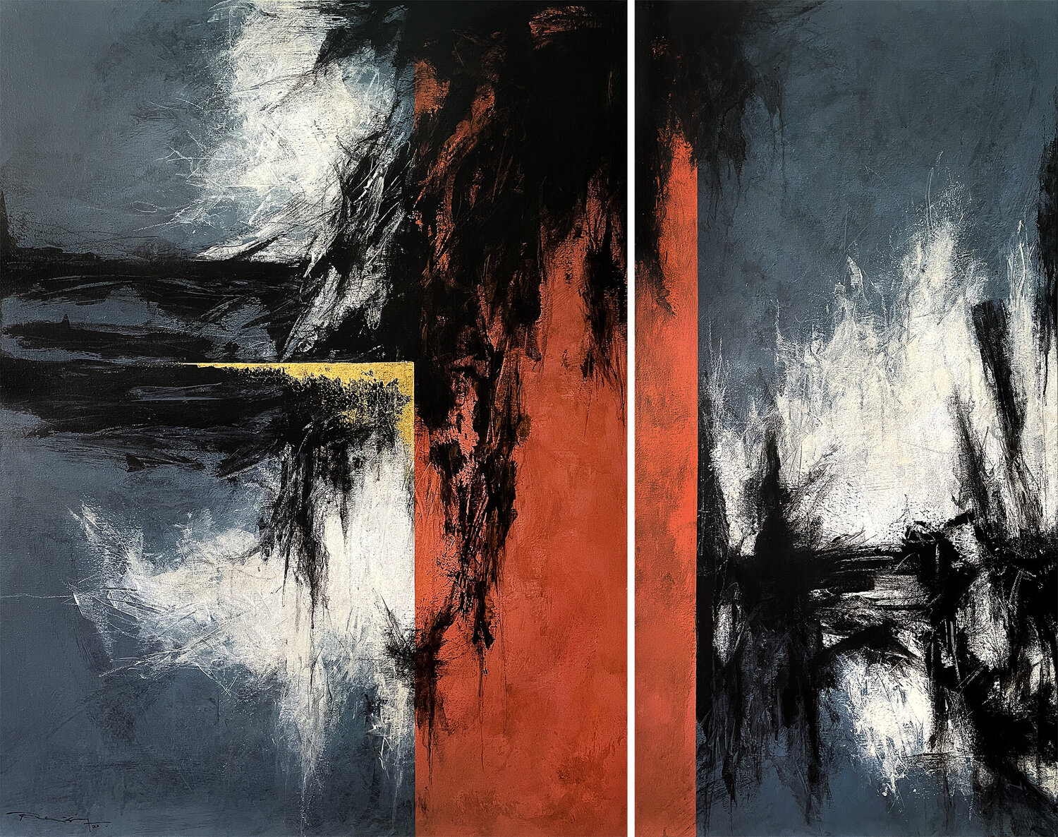 Intensity of Purpose - Diptych Peisy Ting Original painting for sale