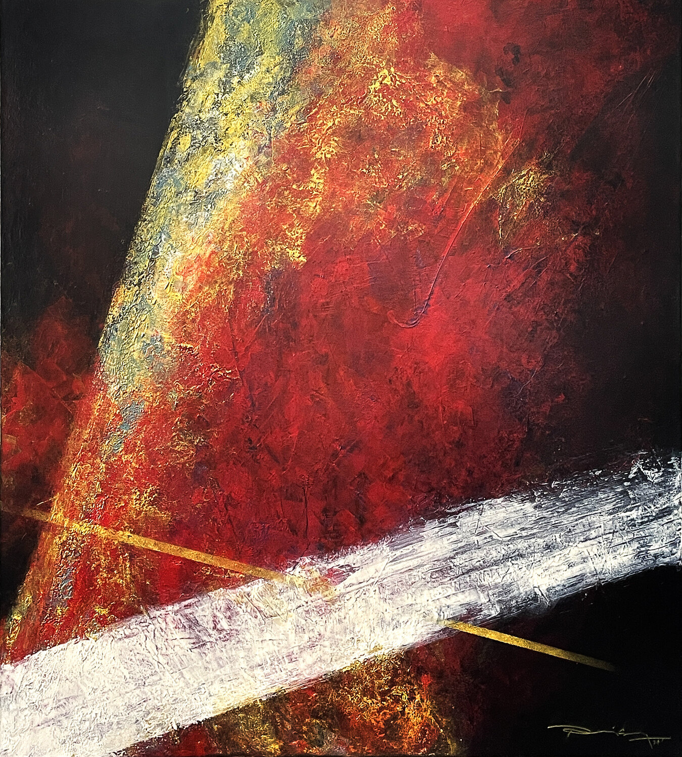 Crimson Enigma Peisy Ting Original painting for sale