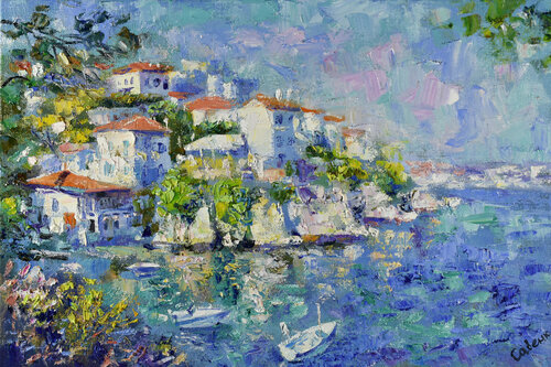 Greece Skiathos by Natalya Savenkova, Painting for Sale on Select
