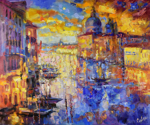 Venice Italy Painting Original Artwork Cityscape by Natalya Savenkova, Painting for Sale on Select