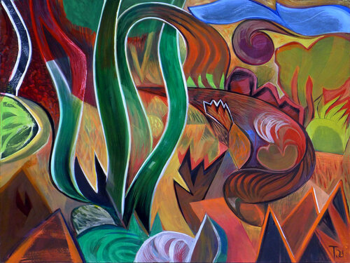 'DAY OF THE FIRES' by Tillian ·, Painting for Sale on Select