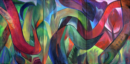 'NIGHT FOREST' by Tillian ·, Painting for Sale on Select