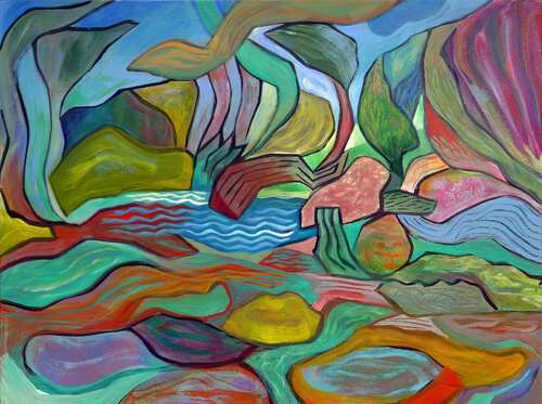 'LIVING WATERS' by Tillian ·, Painting for Sale on Select