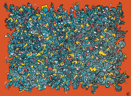 La clientèle by Frob, Painting for Sale on Select