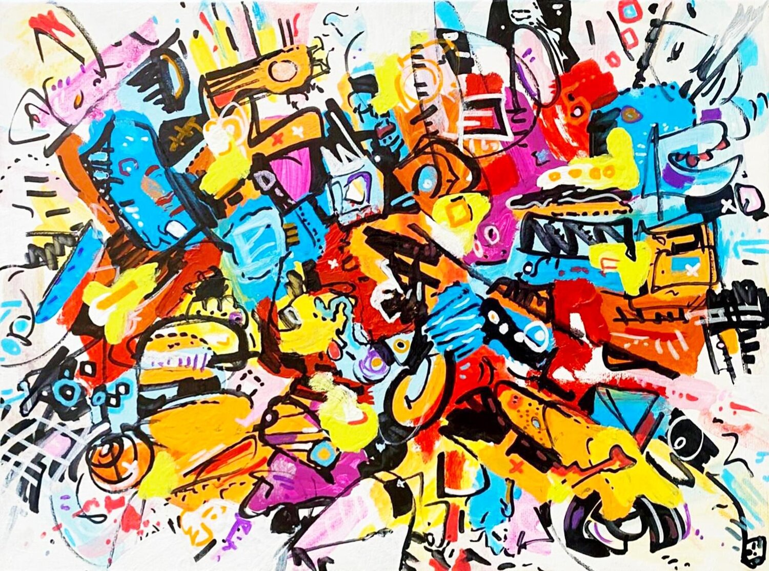 Diagonale du feu Frob Original painting for sale