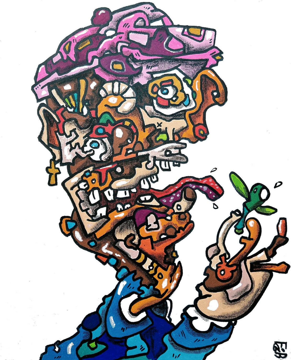 feuille Frob Original painting for sale