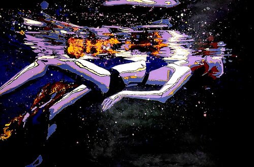 She is the Candle Flame Over Water - Extra Large by Kerry A. Inkster, Painting for Sale on Select