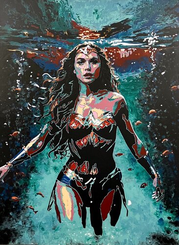 I'm the man that can - Portrait of Wonder Woman by Kerry A. Inkster, Painting for Sale on Select