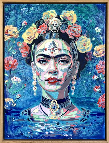 Frida Dia de los Muertos by Kerry A. Inkster, Painting for Sale on Select