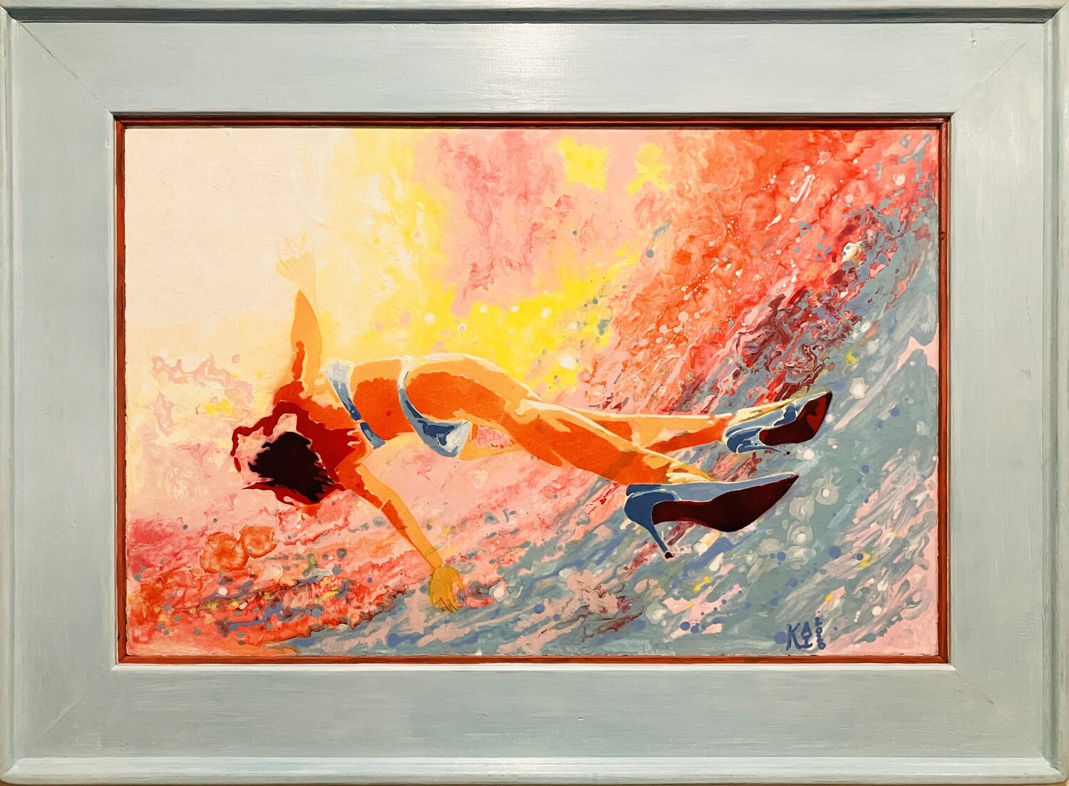 Afternoon swim in my Louboutin’s Kerry A. Inkster Original painting for sale
