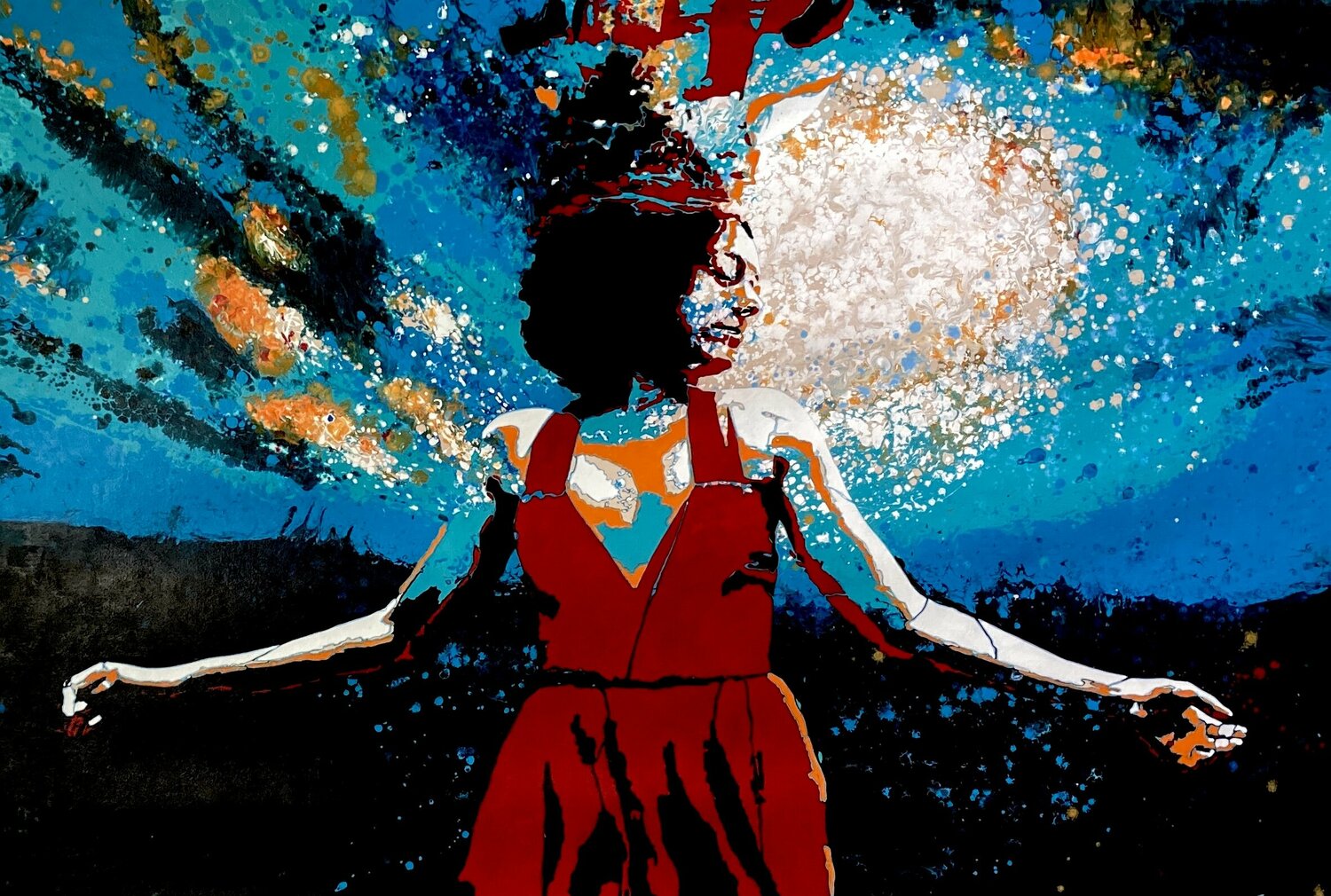 My Life had stood - A Loaded Gun - Extra Large Kerry A. Inkster Original painting for sale