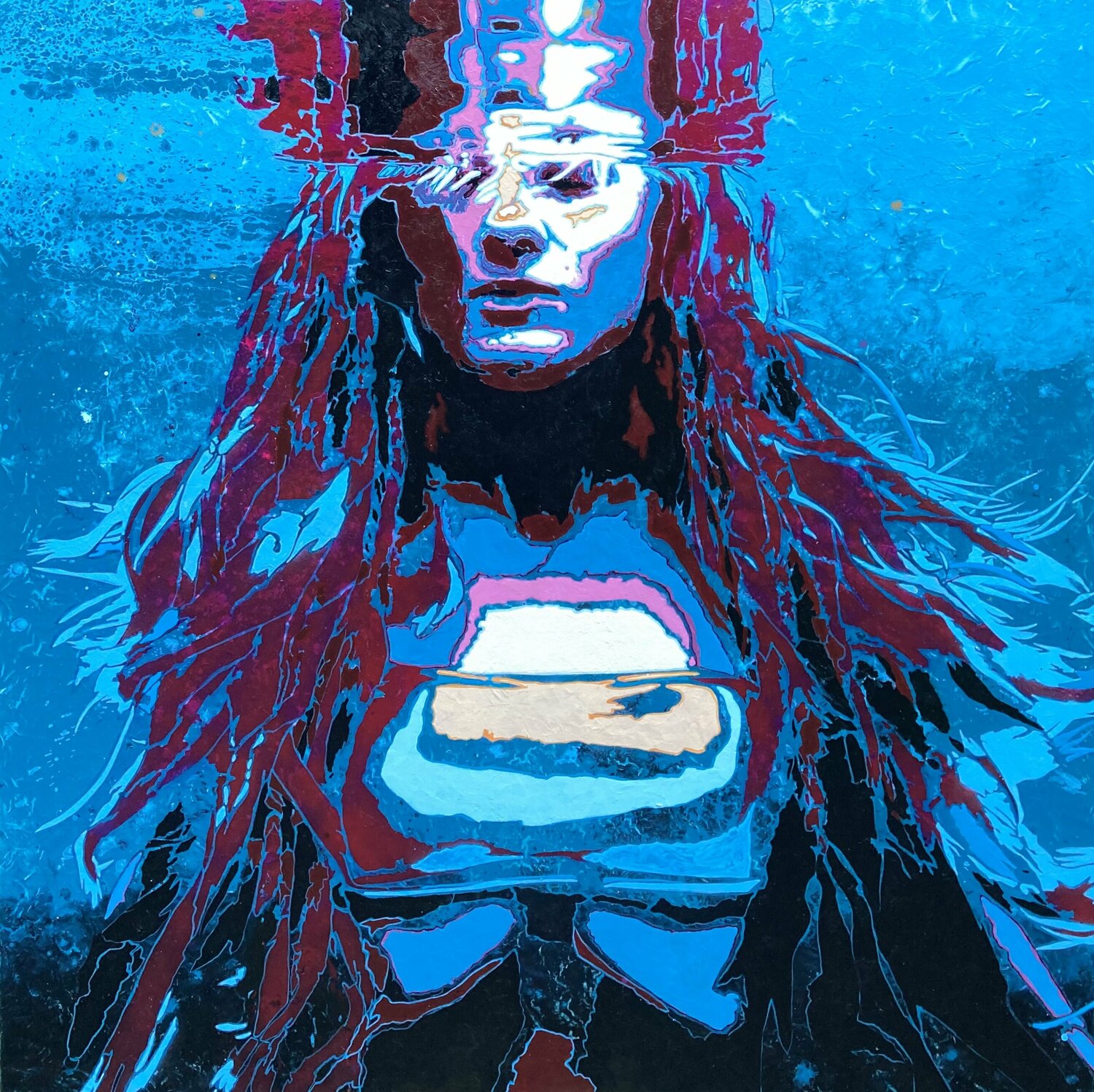 Cause I am a Superwoman, Yes I am Kerry A. Inkster Original painting for sale