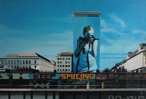 Violence Is Blue by Marit Otto, Painting for Sale on Select